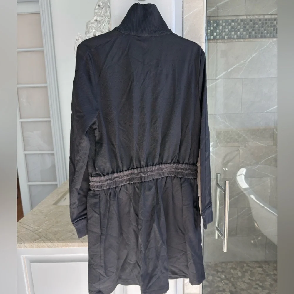 Moncler Half Zip Piqué Knit Long Sleeve Minidress - Picture 7 of 13